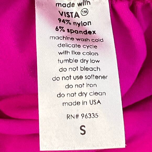 Susana Monaco Womens Small Plunge Neck Ruched Bodycon Maxi Dress Magenta NWT - Picture 14 of 16